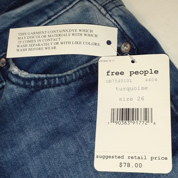 NEW Free People Busted Knee Skinny Jeans 26 - Picture 8 of 9